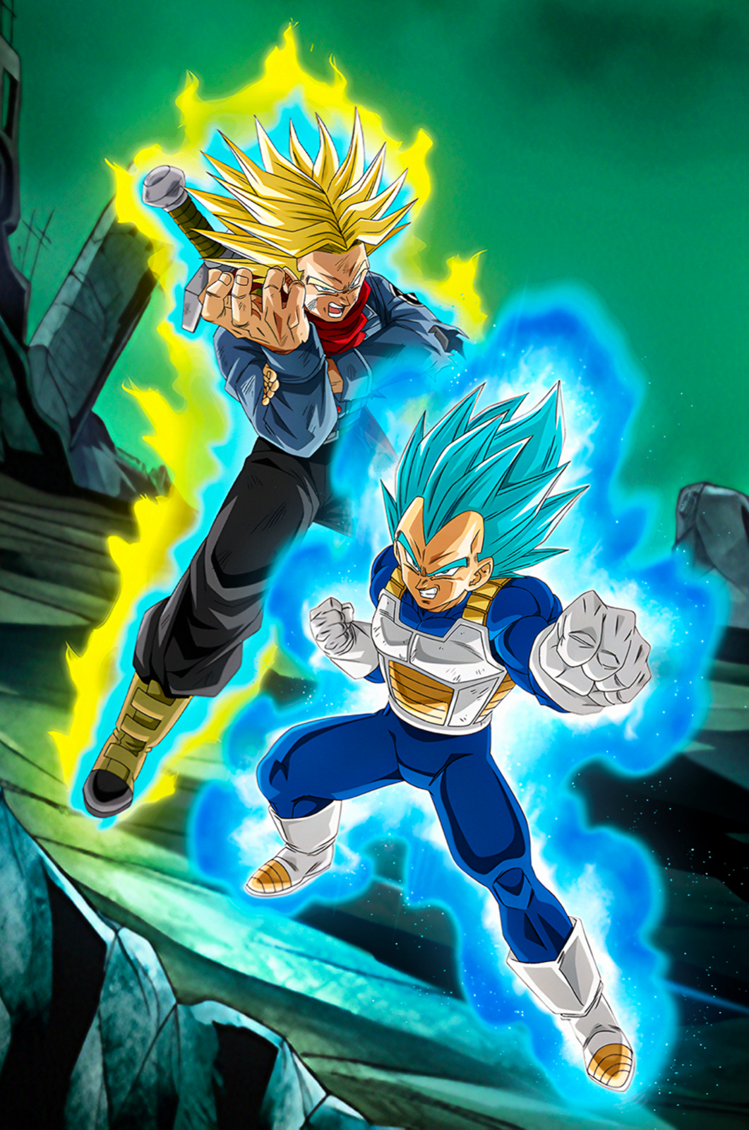 Belo Card! Detalhes do LR Vegeta Blue e Trunks Future do Tanabata