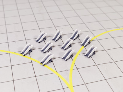 10x White REGIONAL AIRCRAFT STAIRS Airport GSE Vehicles 1:400 Scale Diorama