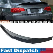 High Kick Trunk Spoiler Wing For 07-13 BMW E92 Coupe 328i 335i M3 Carbon Look