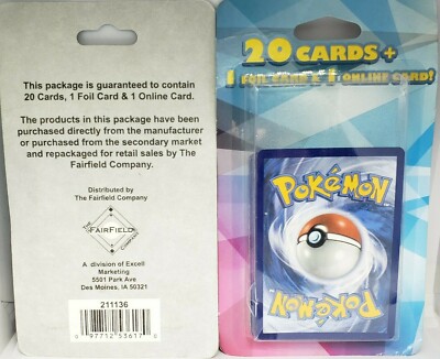 Pokemon 20 Card 1 Foil 1 Online Code Card 22 Cards The Fairfield Company for sale online | eBay Pokemon 20 Card 1 Foil 1 Online Code Card 22 Cards The Fairfield Company for sale online | eBay