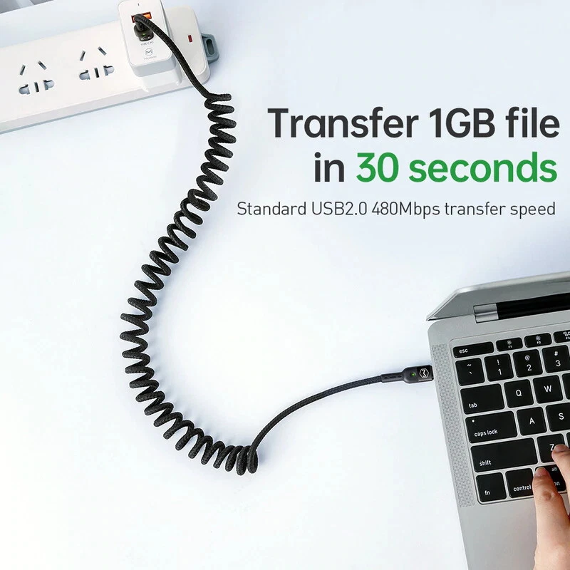 Mcdodo Spring Coil USB C to USB C Cable QC4.0 3A PD 60W Fast Charge Data. 1.8m - Image 4 of 4