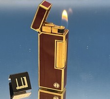 1973 Dunhill d- Mark Red Lacquer & Gold fille...