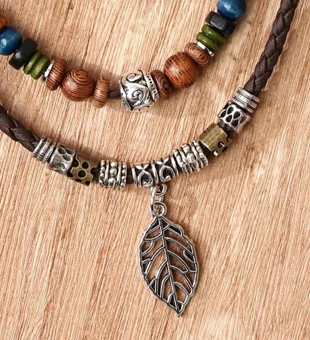 Leather 2024 boho necklace