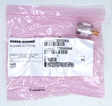 HUBER+SUHNER Connector RF Type N-SMA Adapter PL/F 18GHz 50Ohm ST Gold Individual