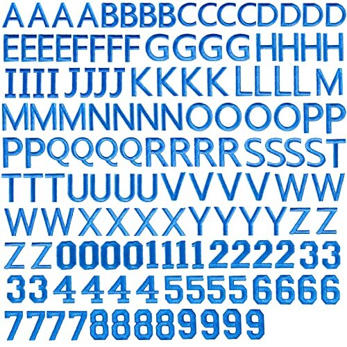 144 Pcs Iron On Letters and Numbers Patches Embroidered AZ 09 for