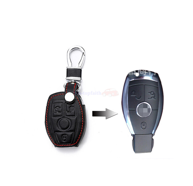 Mercedes-Benz Key Pouch Leather Case for Smart/Keyless Car Keys, Auto