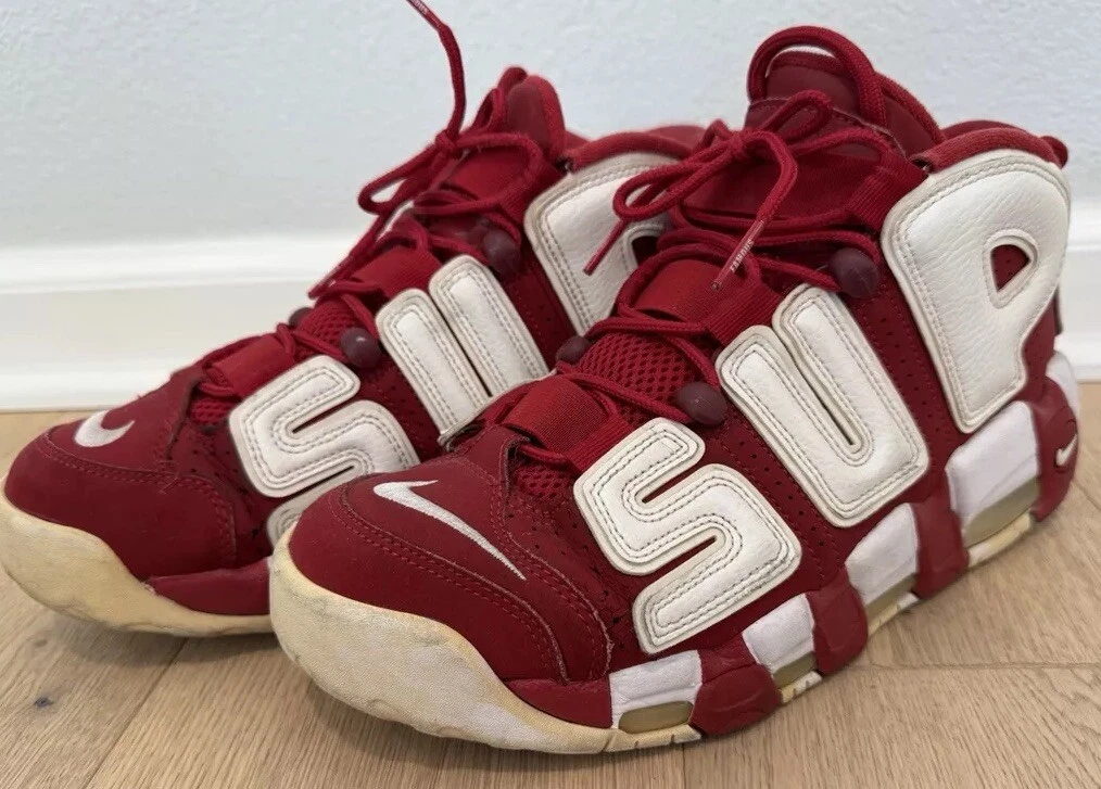 Taille 9   Nike Air More Uptempo x Supreme Red 2017, 902290 600