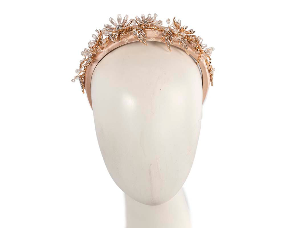 Gold Flower Crystal Max Alexander fascinator headband 100% Aussie