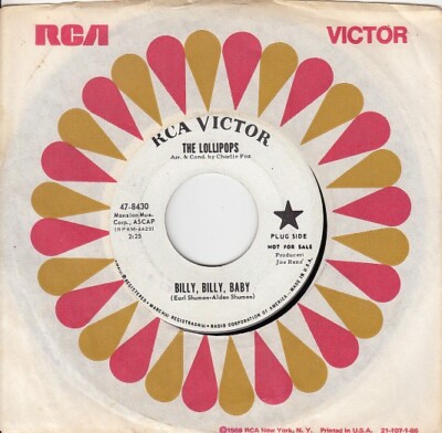 Lollipops   Billy, Billy, Baby / Big Brother 7'' promotional 45