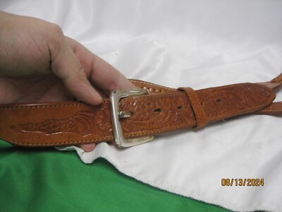 Piel De Vacuno Leather Cowhide Belt - Mexico - 48” - Etched 
