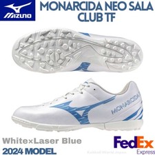 MIZUNO Futsal Shoes MONARCIDA NEO SALA CLUB TF White/Laser Blue Q1GB2428 25 WIDE