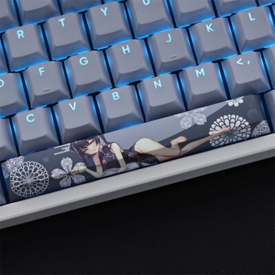 Blue Archive Kisaki Sky Blue PBT 108 Keys Cheongsam Transparent