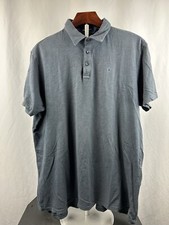 Simply Southern Men  s Dark Gray 3 Button Polo Shirt Size XL 100 Cotton