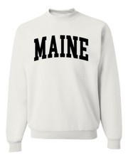 State of Maine College Style Black Fashion Unisex Crewneck Sweatshirt