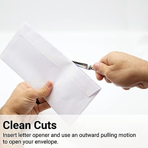 Silver Letter Opener Knife - Smooth Metal Plated Envelope Opener - Ergonomic ... - Bild 4 von 6