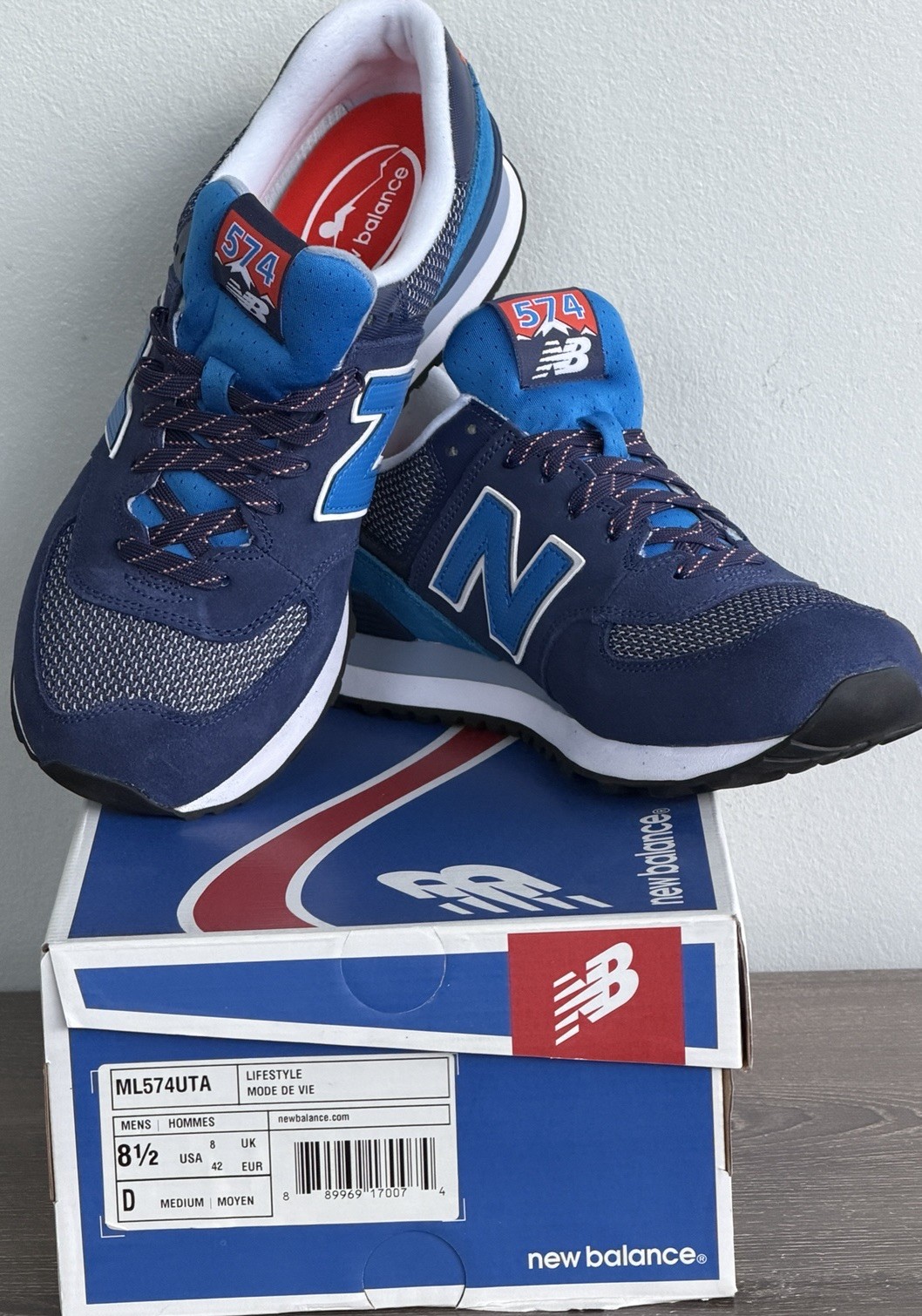 New Balance 574 Day Hike Men’s Size: US 8,5 -D (ML574UTA) Navy RARE New in Box