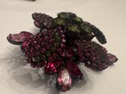 Vintage  Vendome With Pink Magenta Green Rhinestone Brooch& Earrings Set — photo 6