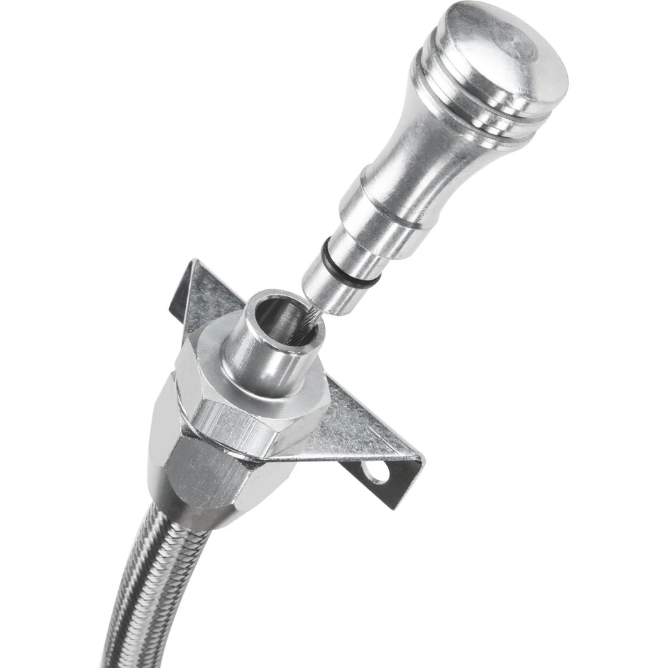 GM Powerglide Flexible 27 Inch Transmission Dipstick, Firewall Mount - Image 3 of 4