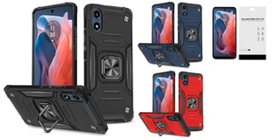 Pour Motorola G Play 2024 XT2413V Couverture téléphonique robuste hybride + Verre trempé