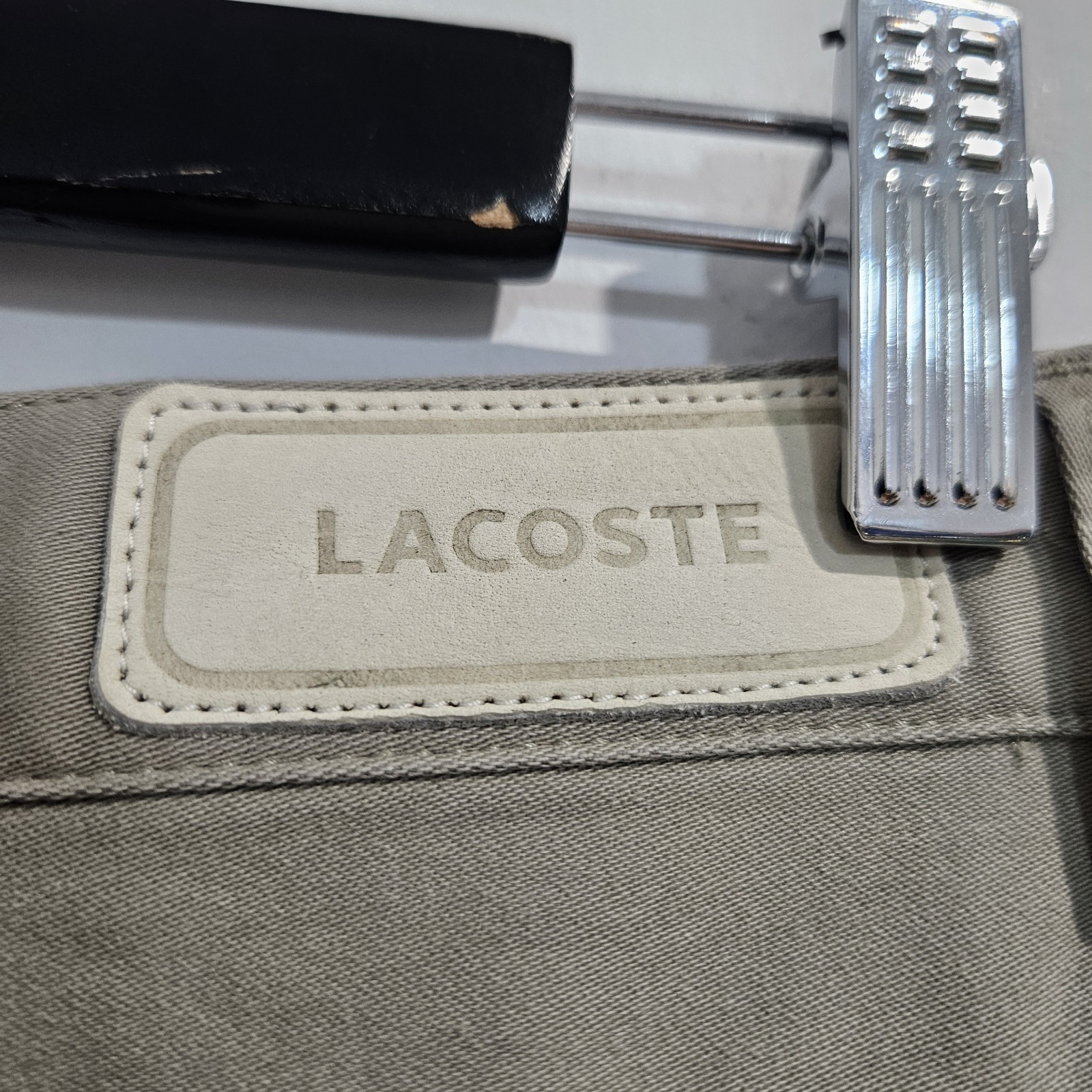 Lacoste Beige Chino Pants W30 L33 Slim Fit Cotton Stretch Zip Fly  thumbnail 6