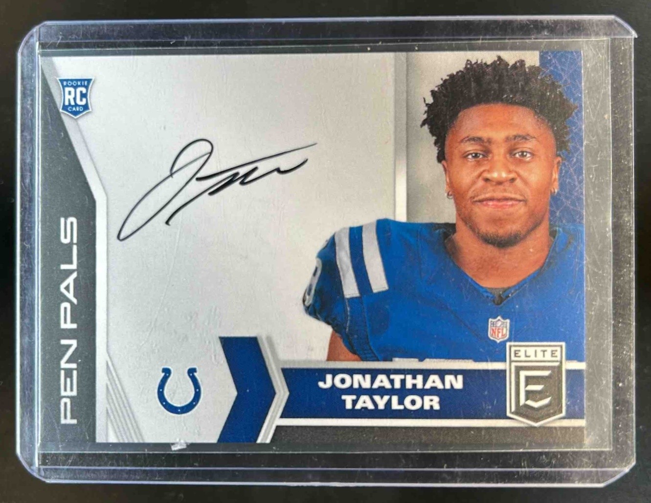 2020 Donruss Elite Jonathan Taylor Pen Pals RC Rookie Auto #PP17 Colts