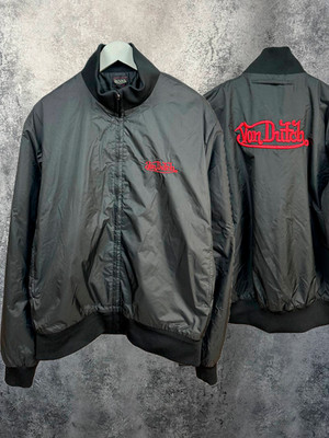 Von Dutch Bomberjacke Vintage Y2K Logostickerei Herren Größe XL