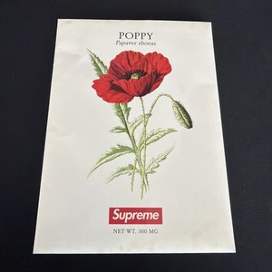 SUPREME POPPY SEEDS Pack SS18 New Papaver Rhoeas packaged FLOWERS Box Logo