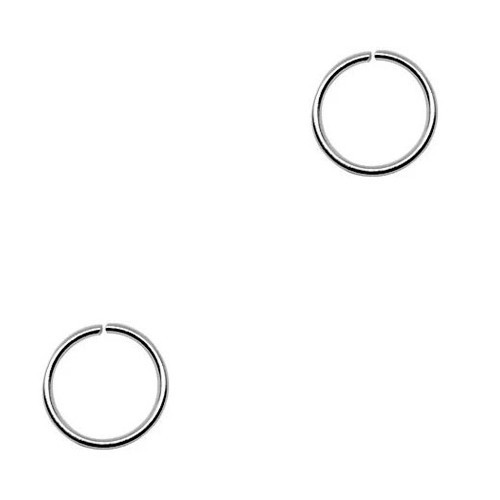 2 aros nariz pequeños, diametro 7mm, plata, muy finos sin cierre, grosor 0,6mm