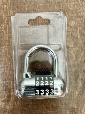 Master Lock Lock Reset Combination Black Padlock for Storage & Hall Locker Open