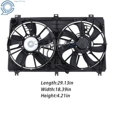 Dual Radiator Fan Assembly For Lexus GS350 V6 3.5L 2013 2014-2015 1636131410