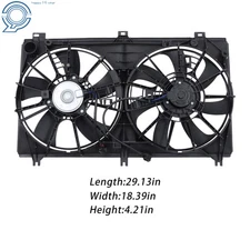 Dual Radiator Fan Assembly For Lexus GS350 V6 3.5L 2013 2014-2015 1636131410