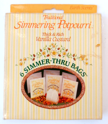 Vintage Scentex Simmering Potpourri VANILLA CUSTARD Simmer-Thru Bags 80's