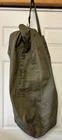 Vintage WW2 US Military OD GREEN Canvas DUFFLE BAG 1945 WWII Named