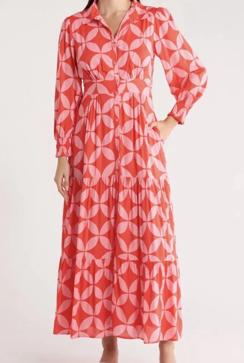 knee length dresses for ladies Ramy Brook Victoria Silk Button Down Midi Dress in Black main image 0