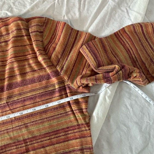 Ralph Lauren XL Striped Lace-Up Blouse Multicolor 3/4 Sleeve - Picture 5 of 5