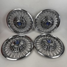 Set Of 4 Ford Oem 1965 1966 Mustang 14 Chrome Wire Spinner Hubcap Wheel Cover