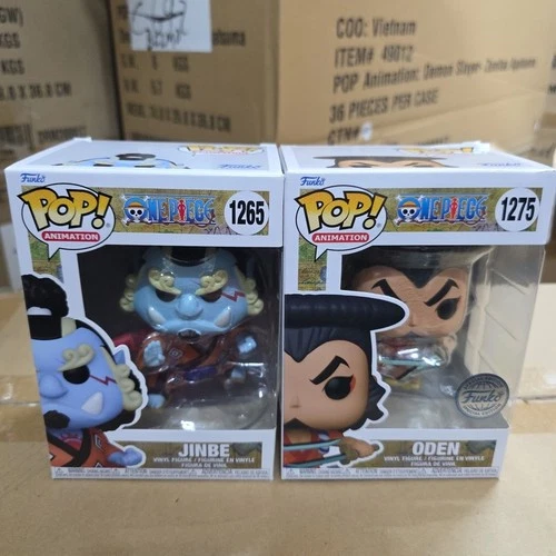 Funko Pop! Lot Of 2 One Piece - Oden #1275 (Funko Special Edition) & Jimbe #1265