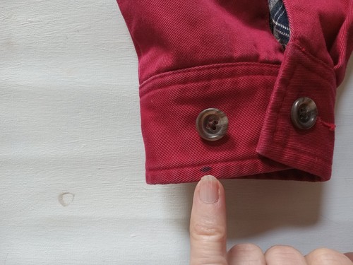 Polo By Ralph Lauren Sz M Bomber Jacket Red Corduroy Collar 100% Cotton Lined - Picture 12 of 12