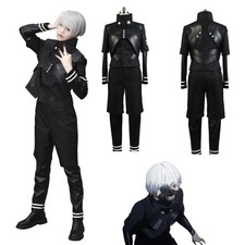 Costume cosplay Tokyo Ghoul Ken Kaneki tuta armatura da battaglia set completo