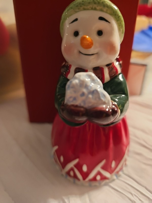 Waterford Holiday Heirlooms Snowlass Bell Dated 2007 Snowman NIB