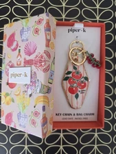 Piper K- Tomatoes La Dolce Vita Key Chain & Bag Charm- New In Box