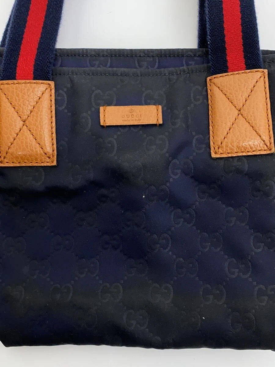 GUCCI handbag in nylon NVY with all-over pattern 374433 502752 thumbnail 8