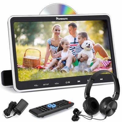 10.1'' Car Headrest Pillow Monitor 1080P Video DVD Player USB TV SD HDMI Headsets