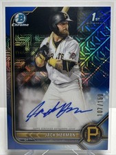 2022 Bowman Chrome HTA Blue Mojo Refractor JACK HERMAN 107/150 On Card Auto