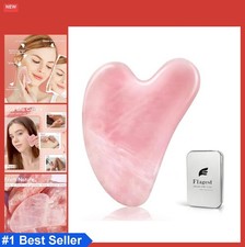 Rose Quartz Gua Sha Massage Tool Heart Shape Face Neck Scraping Therapy Spa