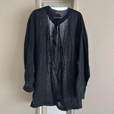 USED ISSEY MIYAKE LINEN SHIRT GREY GOOD