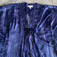 Oscar de la Renta Pink Label Women’s S/M Caftan Housedress Blue/Purple Polyester