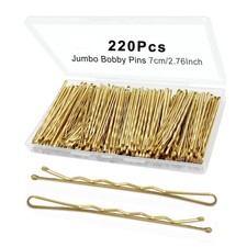 YINGFENG 220pcs Large Gold Bobby Pins for Women, 2.76 Inch Jumbo Hair Pins, Long