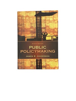 Public Policymaking by James E. Anderson (2014, Trade Paperback)