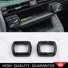 For Toyota RAV4 2026-2027 Black Wood Central Wireless Charging Button Cover 2PCS